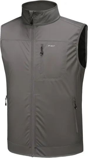 Willit Men's Golf Vest Lightweight Softshell Vest Outerwear Sleeveless Jacket Hiking Runing Causal