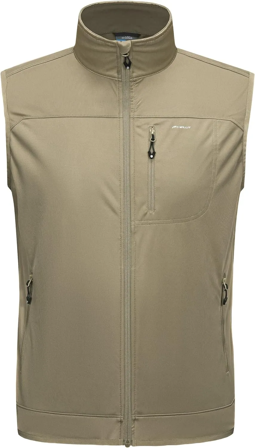 Willit Men's Golf Vest Lightweight Softshell Vest Outerwear Sleeveless Jacket Hiking Runing Causal