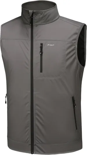 Willit Men's Golf Vest Lightweight Softshell Vest Outerwear Sleeveless Jacket Hiking Runing Causal