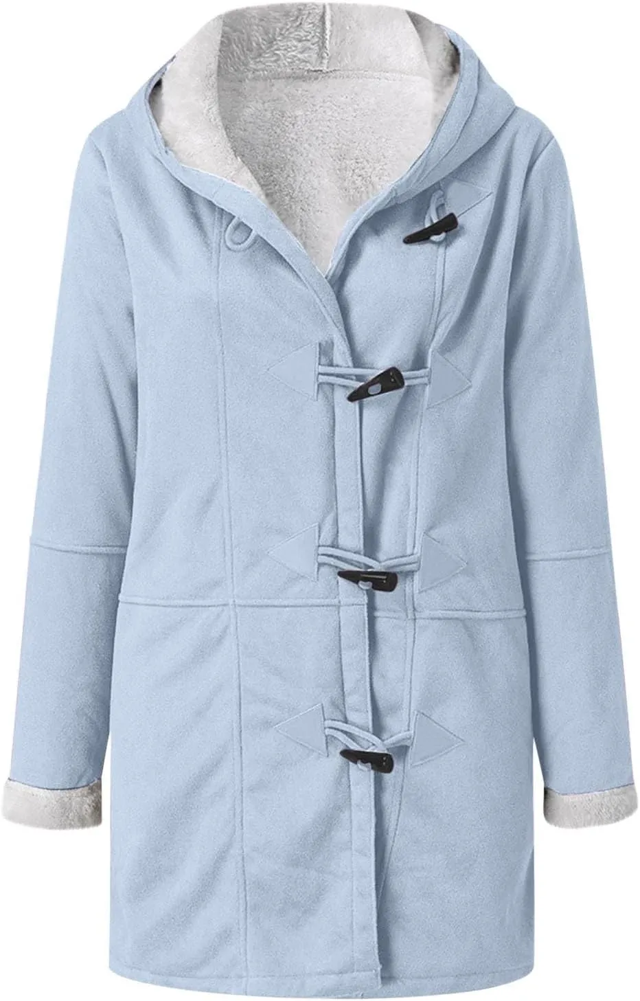 Winter Coats for Women 2024 Warm Sherpa Fleece Lined Jackets Hooded Plus Size Parka Faux Suede Pea Coat Outerwear
