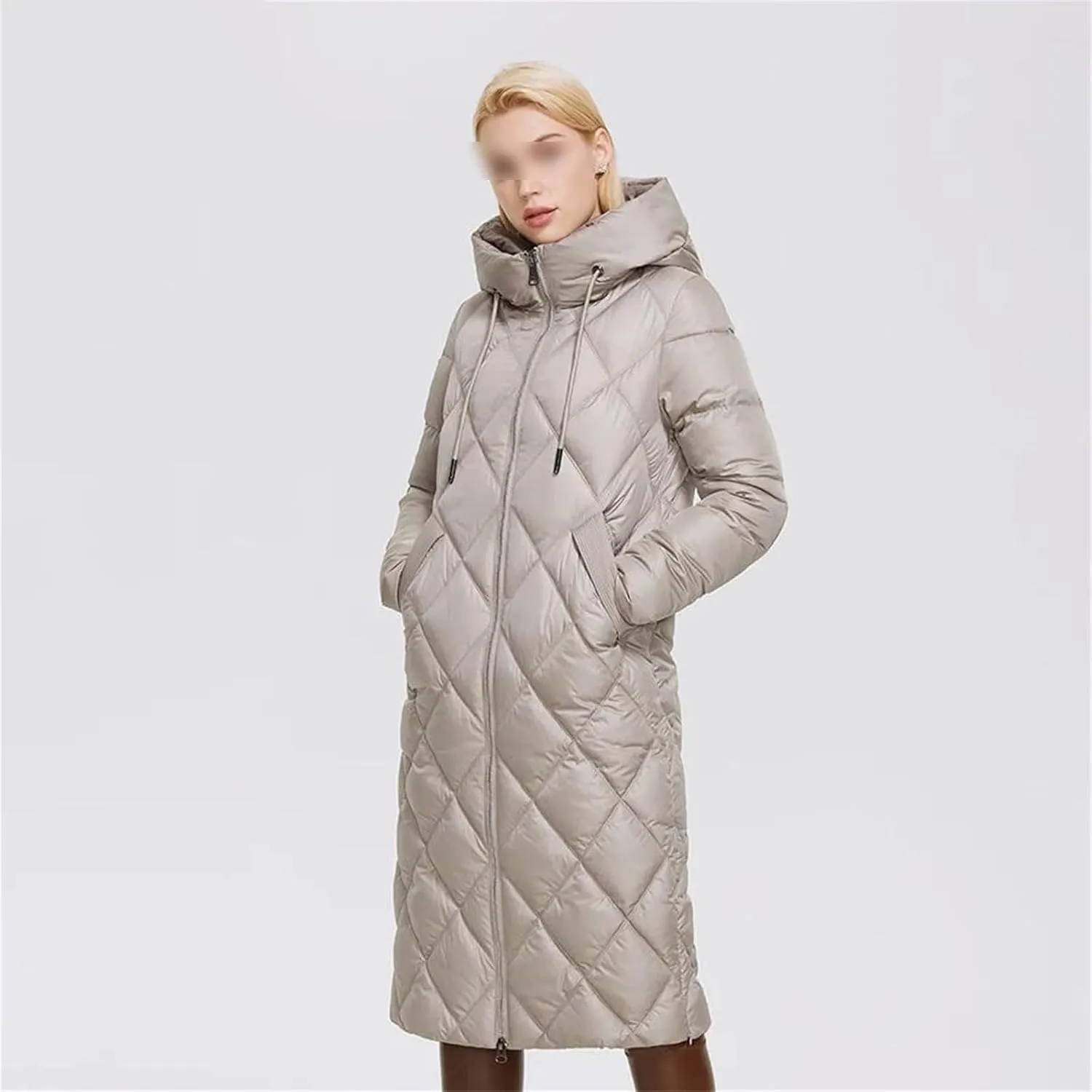 Winter Jacket Lengthened Style Women Padded Parka Thickened Warm Cotton Coat