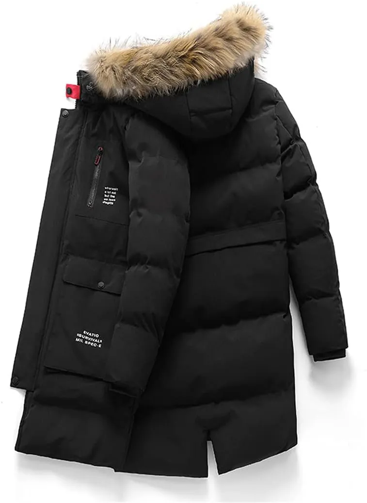 Winter Men's Cotton Padded Jacket Windproof Warm Men's Down Jacket Hooded Coat