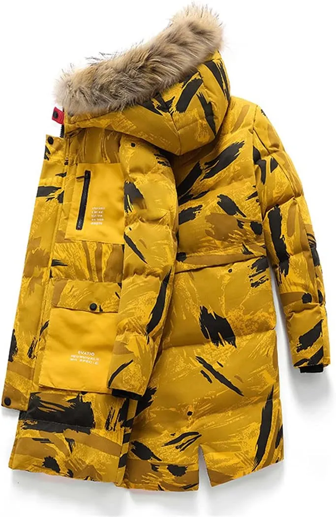 Winter Men's Cotton Padded Jacket Windproof Warm Men's Down Jacket Hooded Coat