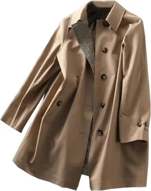 Women Spring Trench Coat Fashion Loose Single-Breasted All-Match Casual Windbreaker Jacket Female Outwear