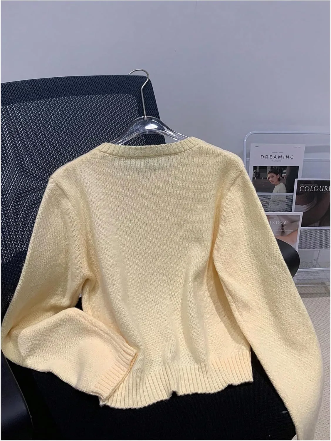 Women's Button Down Cardigan Sweaters Long Sleeve Lightweight Casual Fall Knitted Outerwear