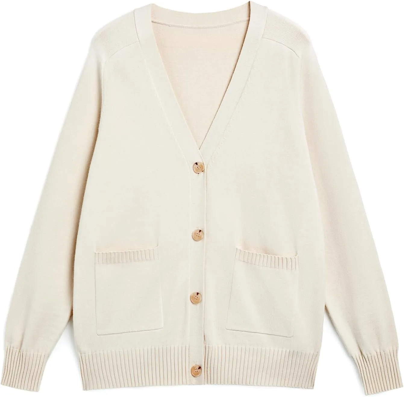 Women's Cardigan Sweaters 2024 Fall Oversized Lightweight Cardigans Open Front Button Knit Outerwear with Pockets