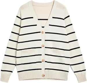 Women's Cardigan Sweaters 2024 Fall Oversized Lightweight Cardigans Open Front Button Knit Outerwear with Pockets