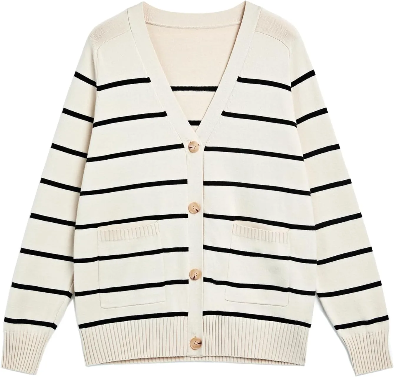 Women's Cardigan Sweaters 2024 Fall Oversized Lightweight Cardigans Open Front Button Knit Outerwear with Pockets