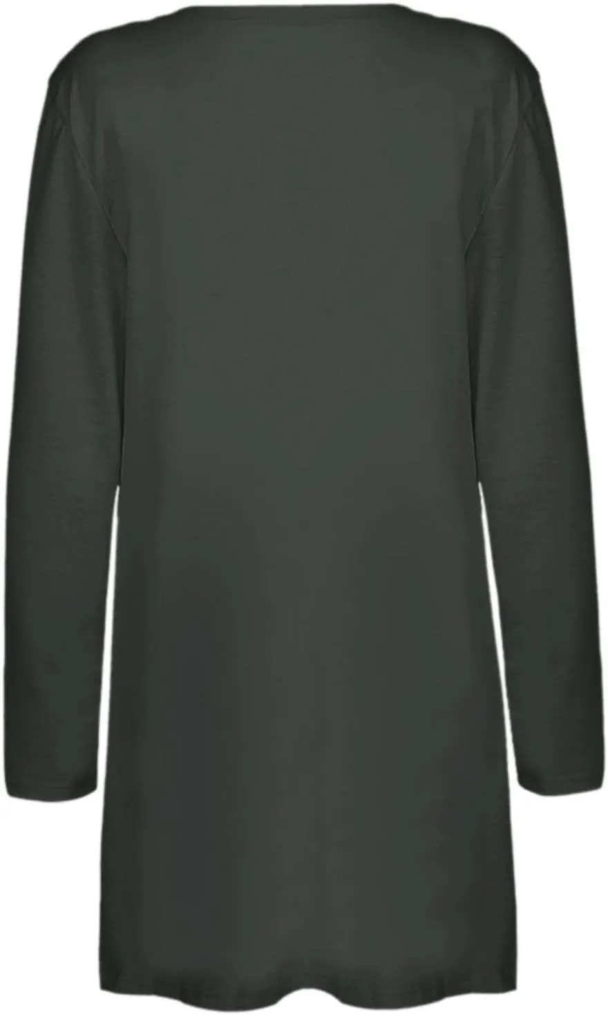 Women's Casual Open Front Cardigan Long Sweaters Plus Size Solid Color Long Sleeve Sweaters Outwear Coat with Pockets