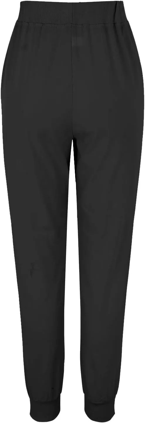 Womens Cotton Linen Pants Summer Beach Drawstring Elastic Waist Pants Casual Trousers with Pockets