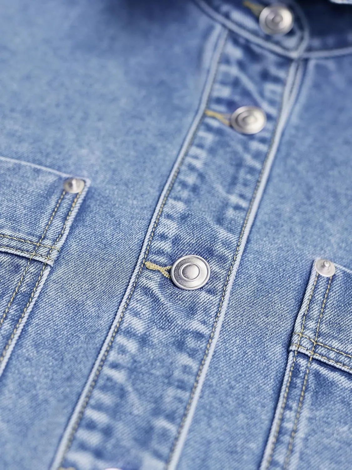 Womens Denim Jacket Wash Jean Jacket Coats With Pockets