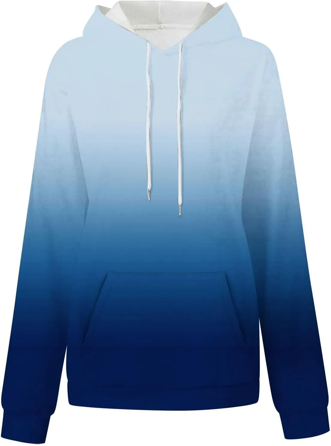 Womens Fall Fashion 2024 Trendy Oversized Hoodie Sweatshirts Gradient Color Casual Drawstring Hoodies
