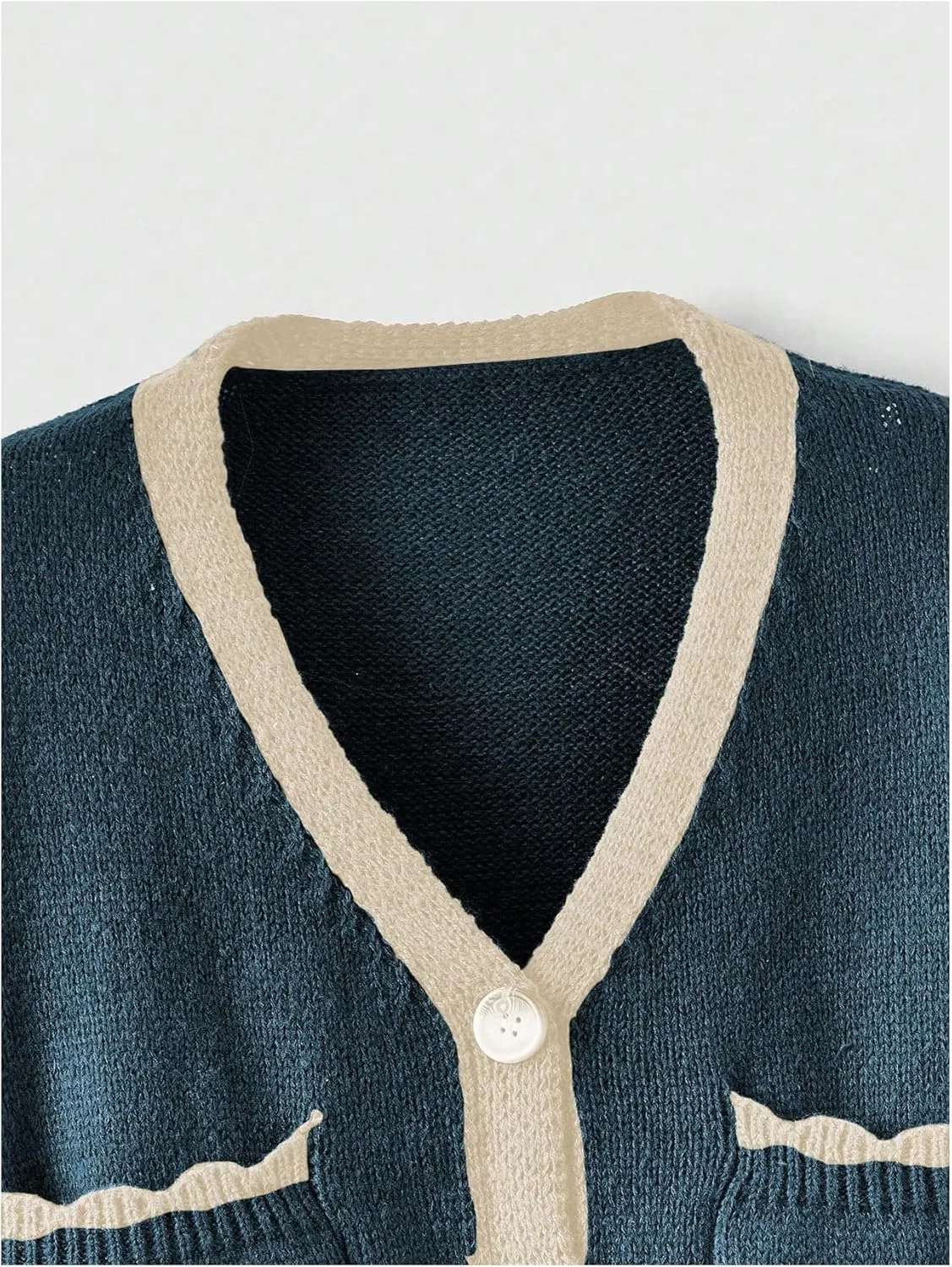 Women's Flower Embroidery Cardigans Sweaters Long Sleeve Button Down Knitted Loose Outwear