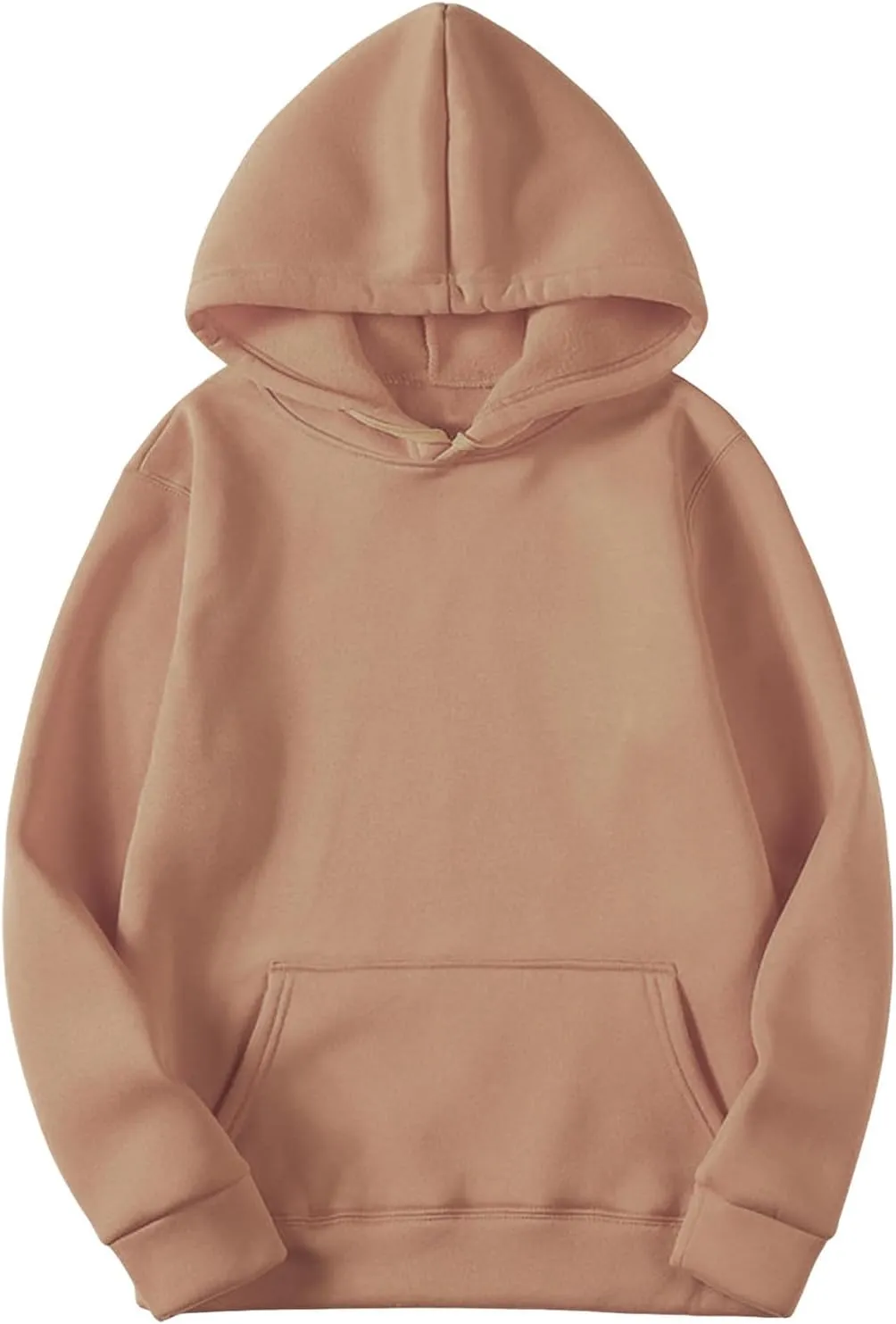 Womens Hoodies Long Sleeve Simple Solid Color Hooded Pullover Comfy 2024 Fall Fashion Sweatshirts with Pocket