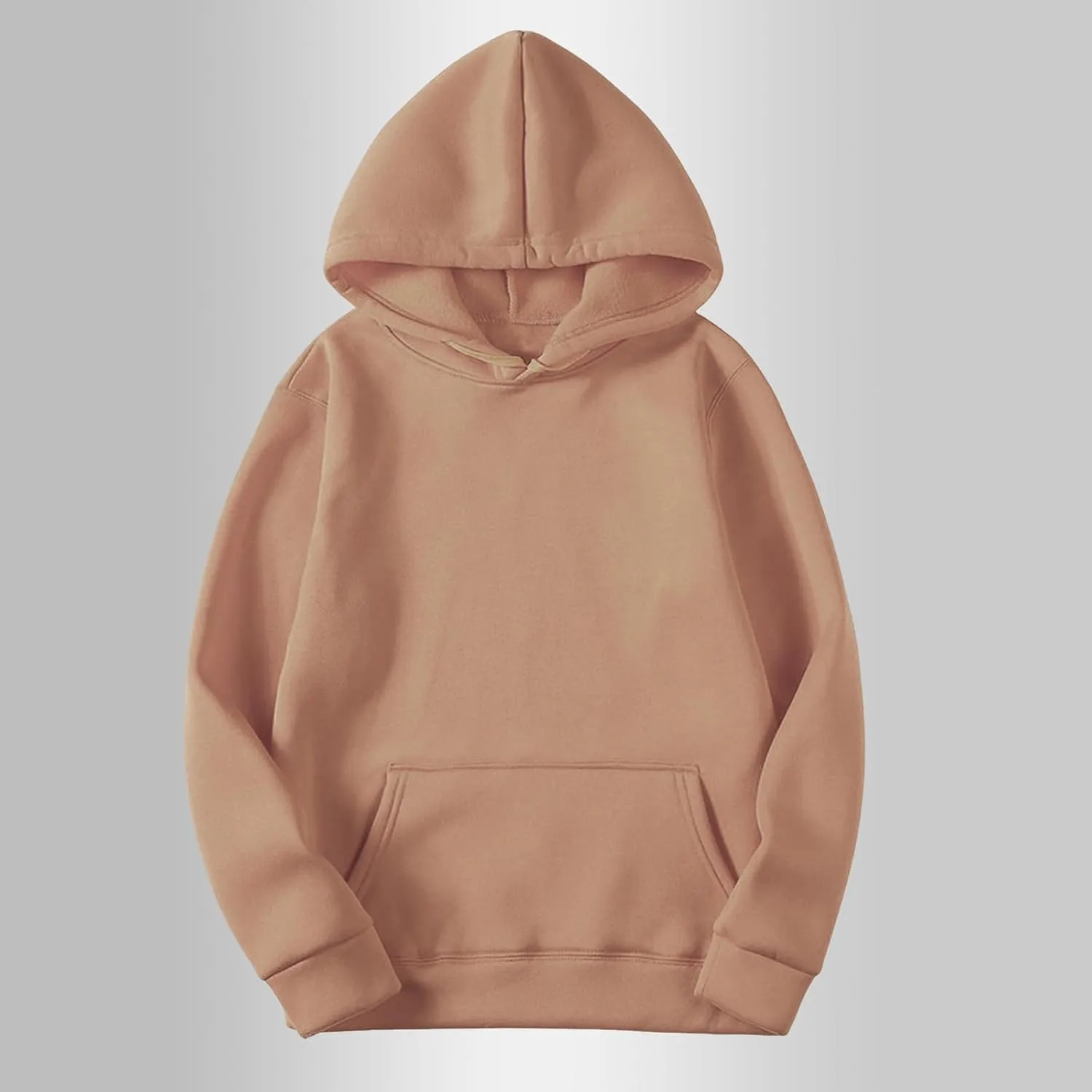 Womens Hoodies Long Sleeve Simple Solid Color Hooded Pullover Comfy 2024 Fall Fashion Sweatshirts with Pocket