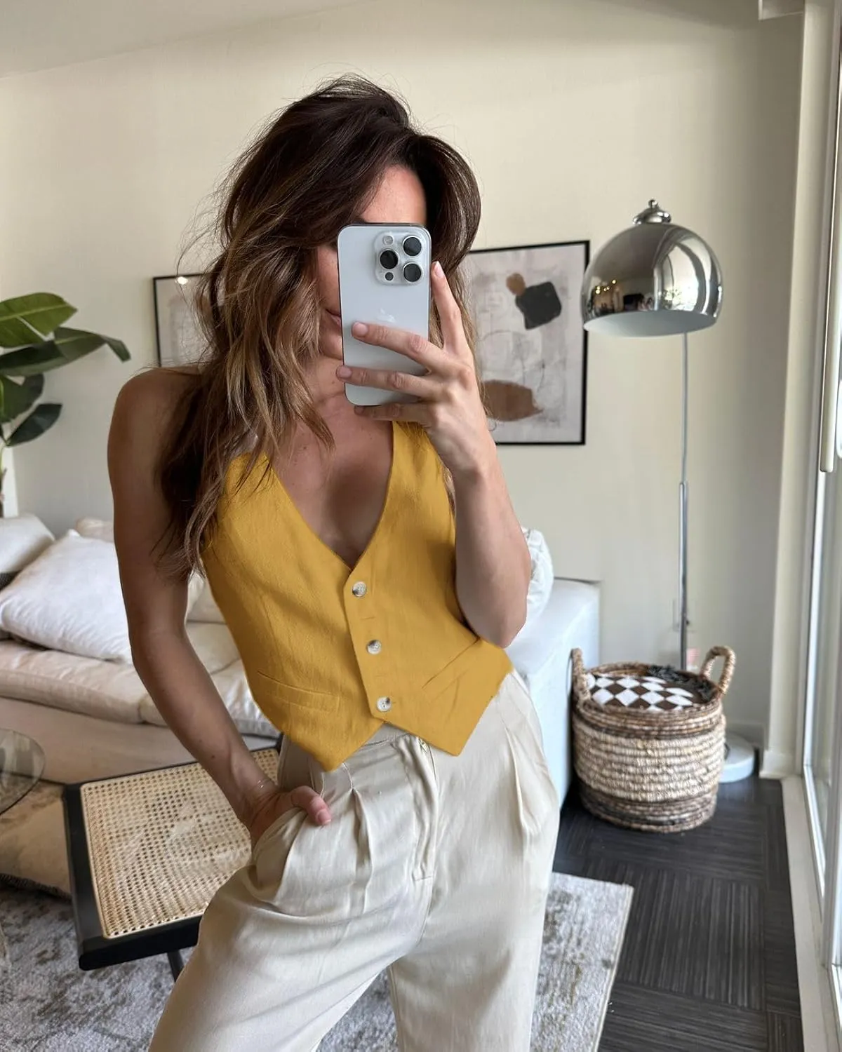 Womens Linen Vest Tank Tops 2025 Summer Lightweight V- Neck Cute Cropped Casual Fashion Beach Vacation Corset Top