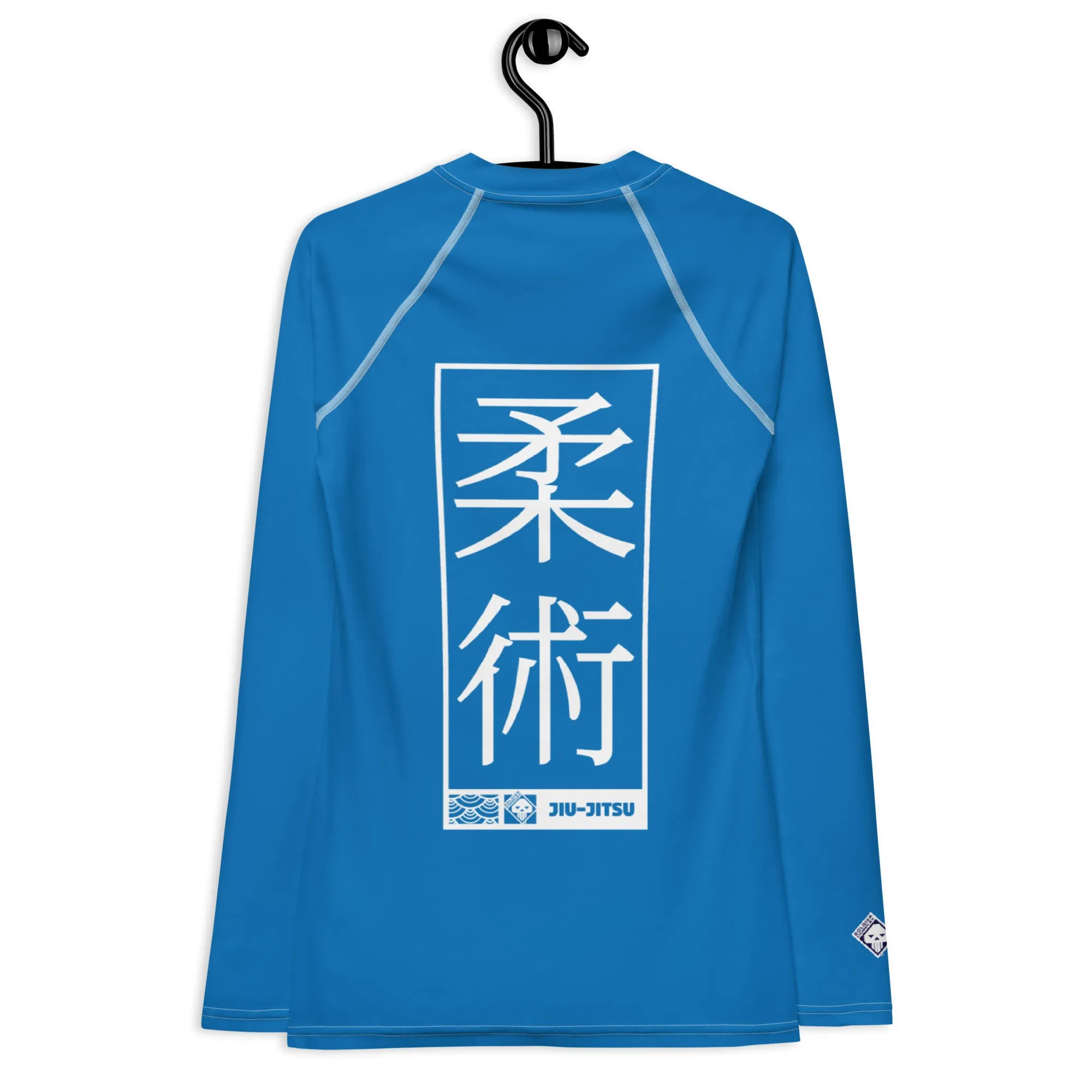 Womens Long Sleeve BJJ Rash Guard - Jiu-Jitsu 004 - Azul