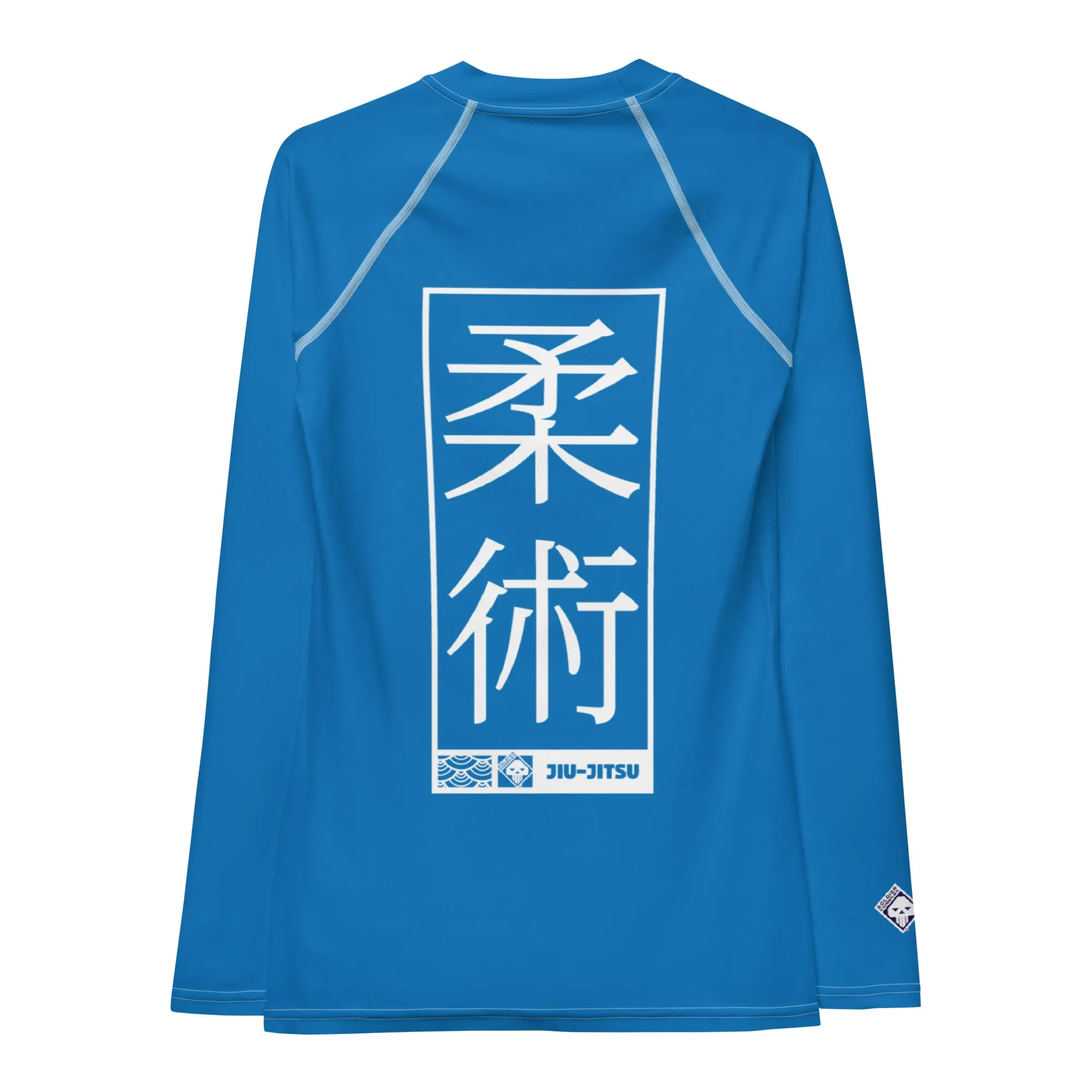 Womens Long Sleeve BJJ Rash Guard - Jiu-Jitsu 004 - Azul