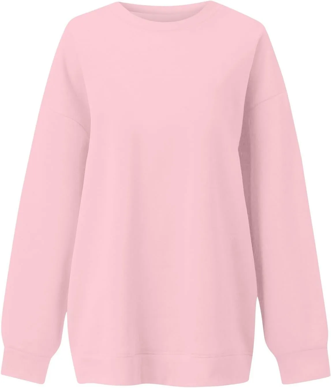Womens Oversized Sweatshirt Fleece Pullover Comfy Crew Neck Sweatshirt Trendy Y2k Winter Outfits Preppy Clothes