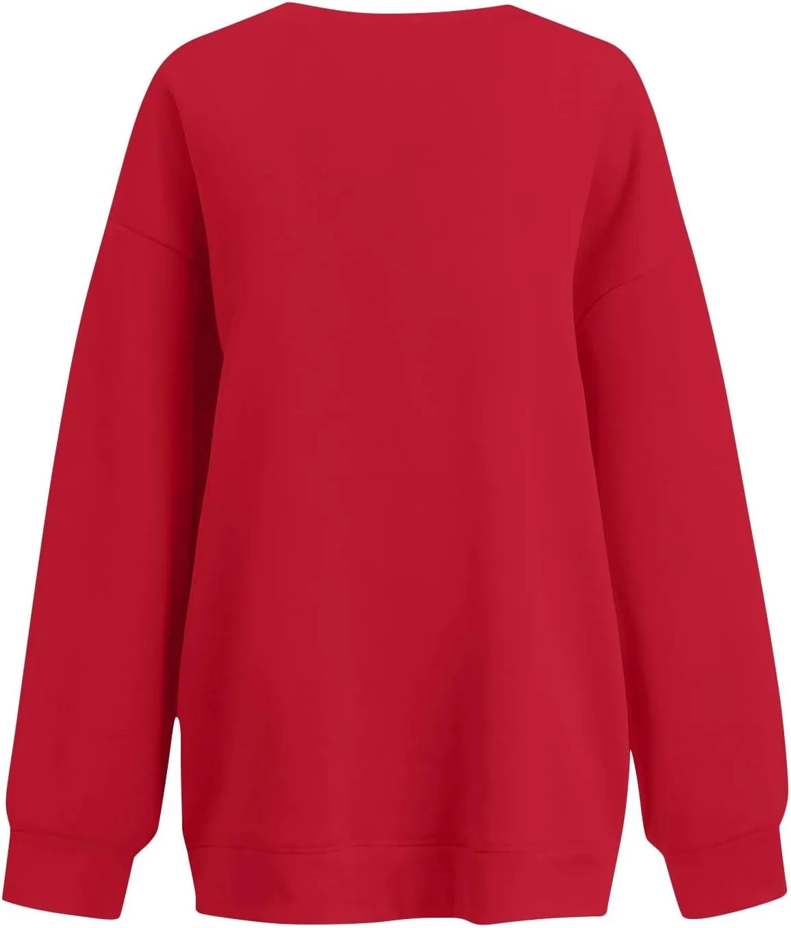 Womens Oversized Sweatshirt Fleece Pullover Comfy Crew Neck Sweatshirt Trendy Y2k Winter Outfits Preppy Clothes