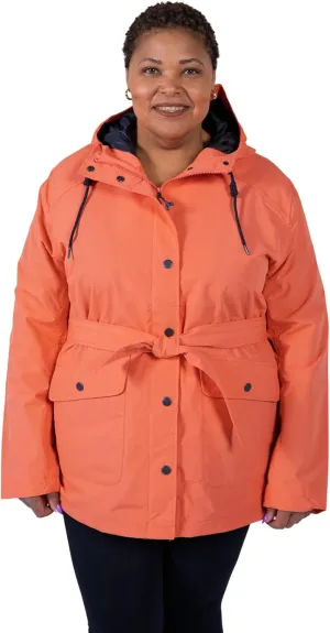 Women's Plus Size Short Trench Rain Jacket Coat