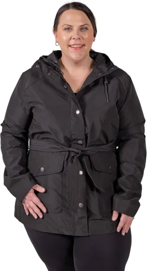 Women's Plus Size Short Trench Rain Jacket Coat