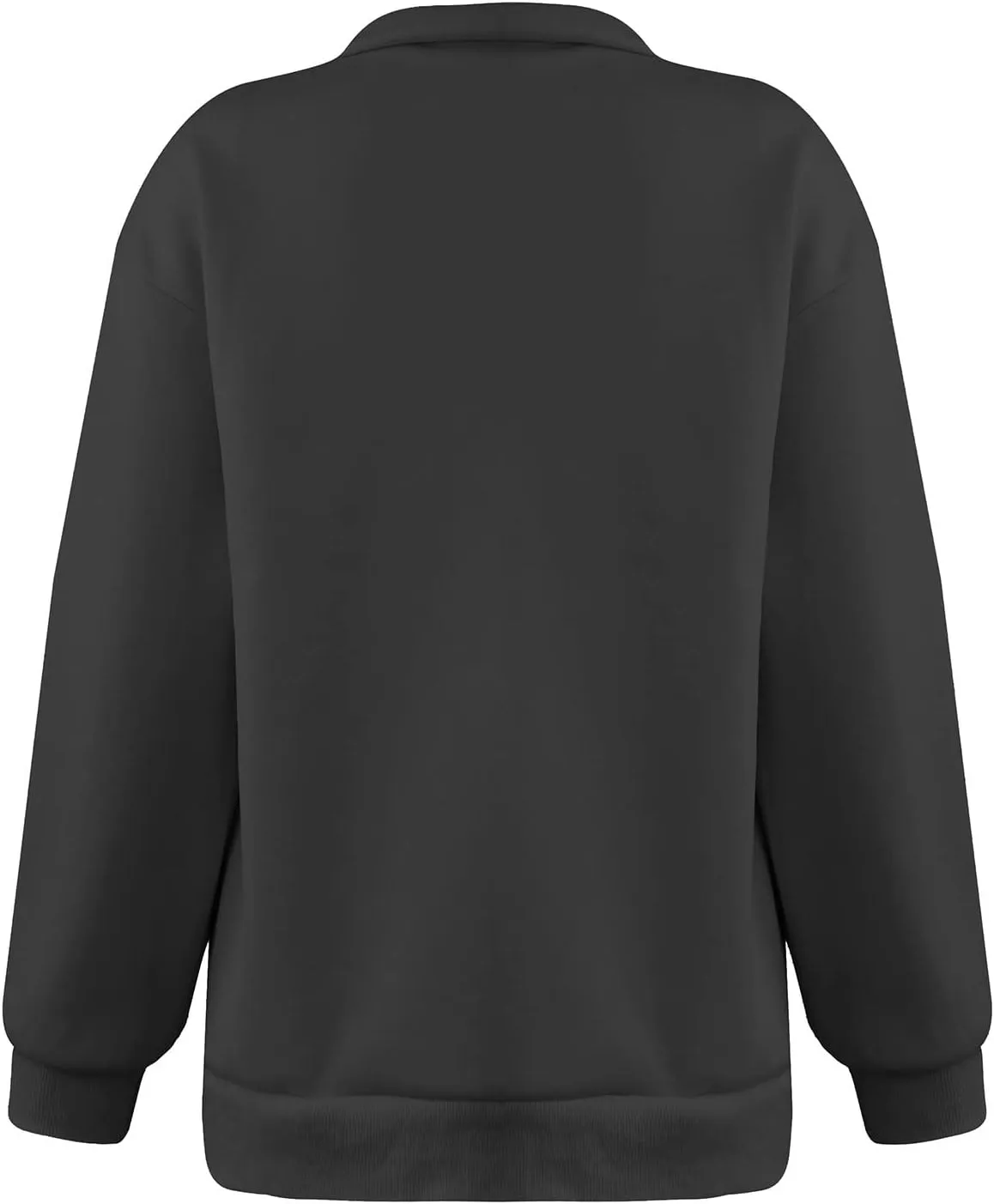 Womens Quarter Zip Trendy Sweatshirts Plain Oversized Long Sleeve Loose Fit Casual Pullover Tops Fall Y2K Clothes