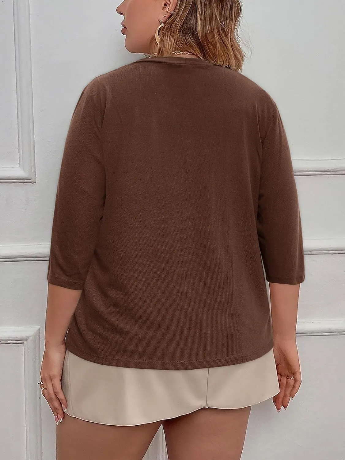 Women's Short Sleeve Cardigan Knit Sweaters Cropped Open Front Shrug Bolero