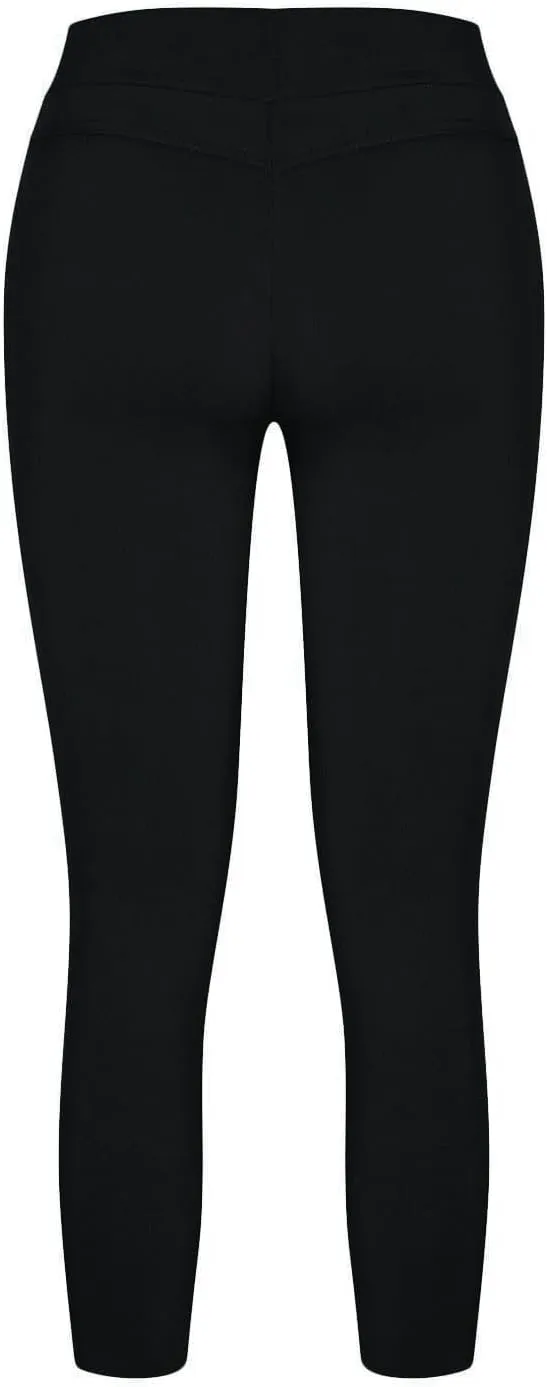Womens Skinny Leggings Cutout Ripped High Waist Drawstring Distressed Workout Stretchy Slim Capri Leggings Yoga Pants