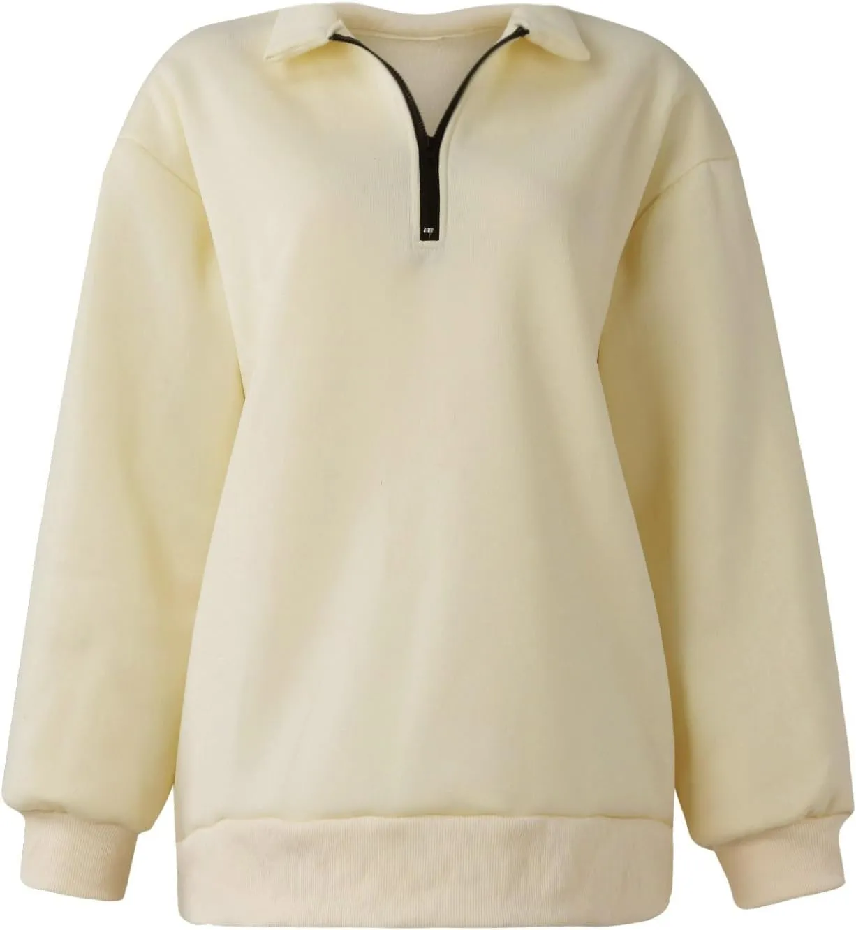 Women'S Sportswear Loose and Comfortable Casual Loose Half Zipper Long Sleeved Sweatshirt
