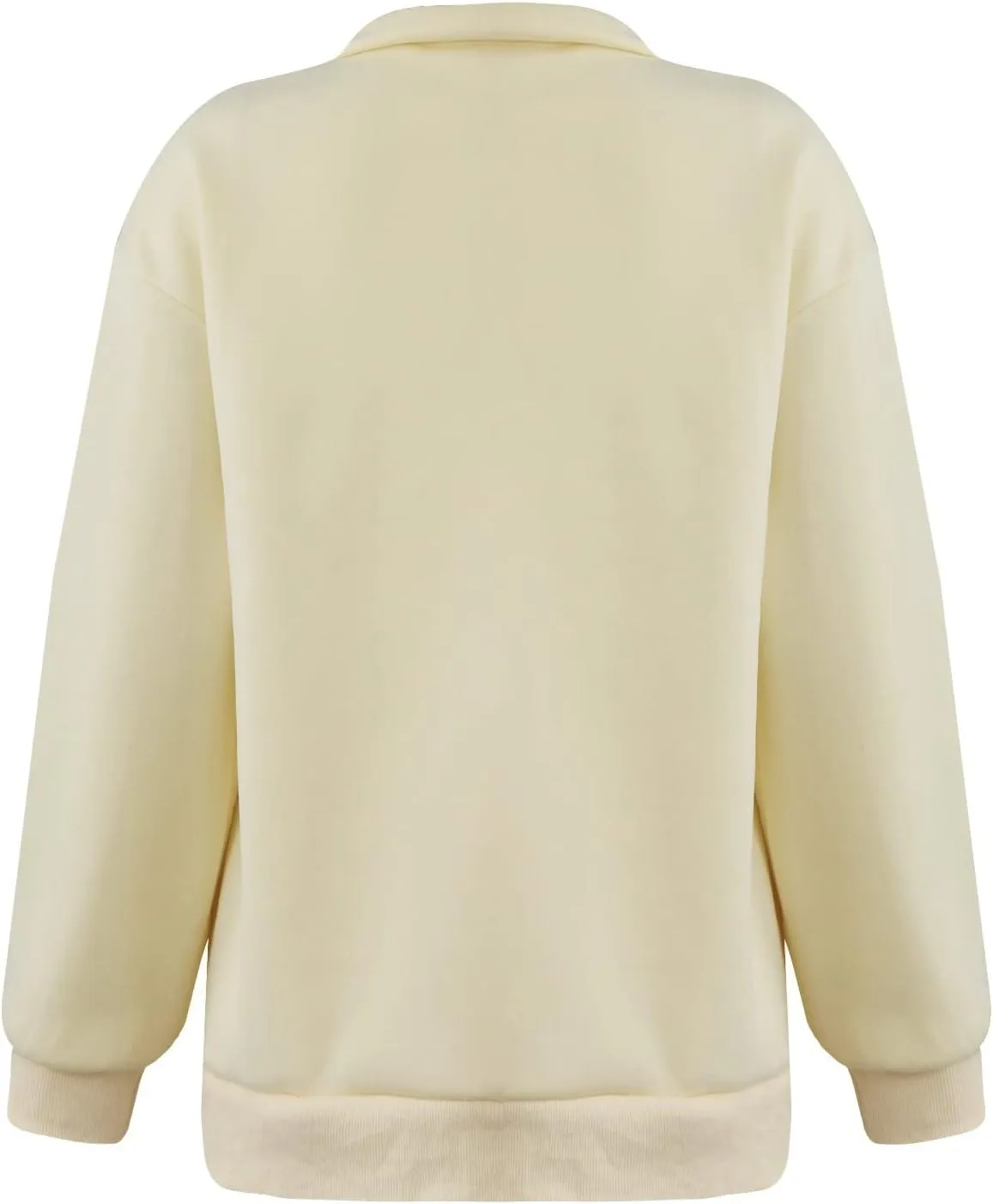 Women'S Sportswear Loose and Comfortable Casual Loose Half Zipper Long Sleeved Sweatshirt