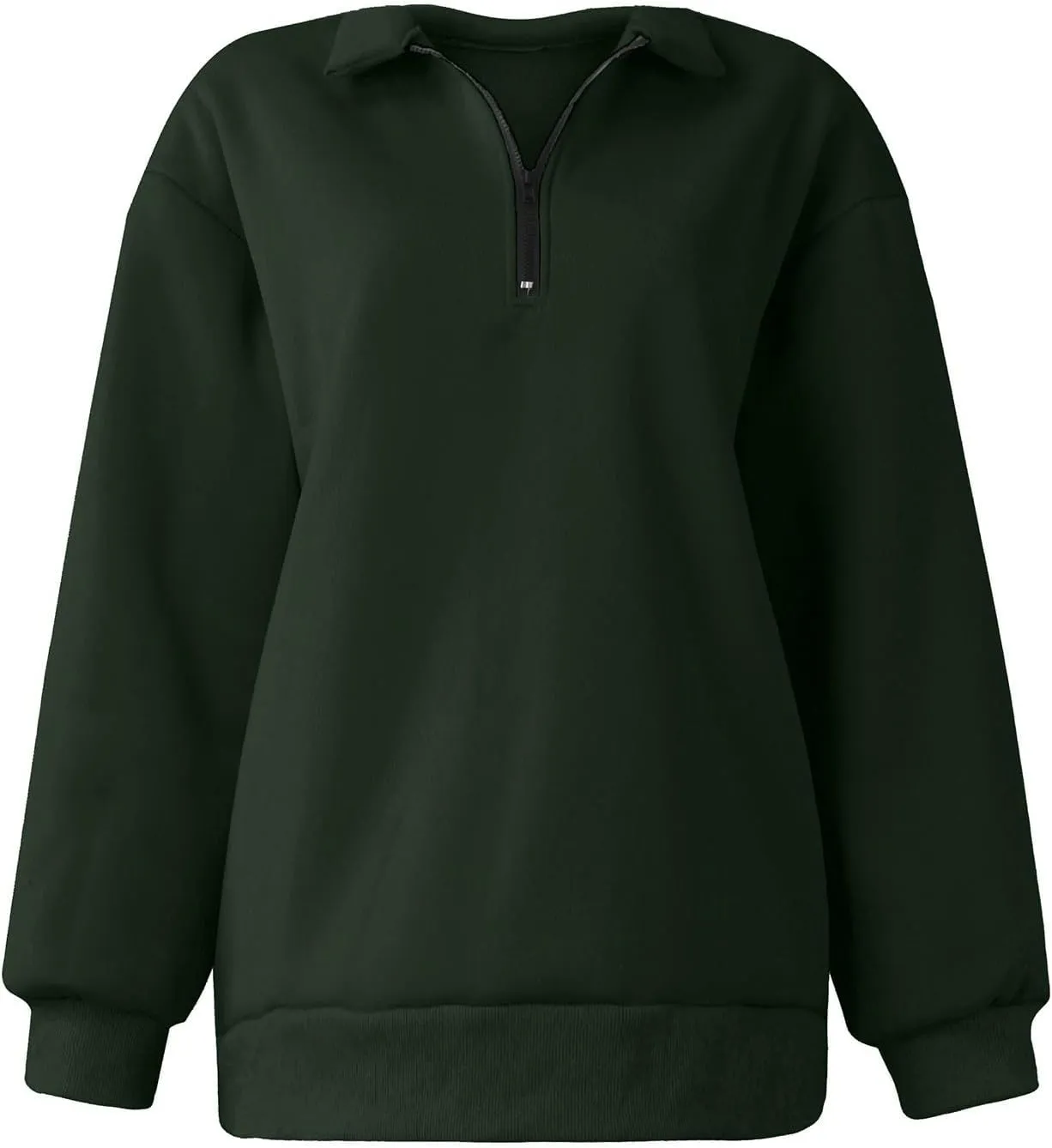 Women'S Sportswear Loose and Comfortable Casual Loose Half Zipper Long Sleeved Sweatshirt