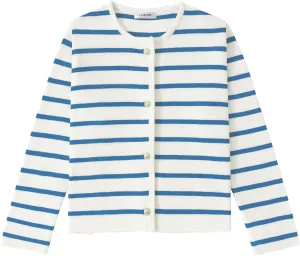 Women's Striped Cardigan Sweater Trendy Long Sleeve Button Down Crewneck Knit Cardigans