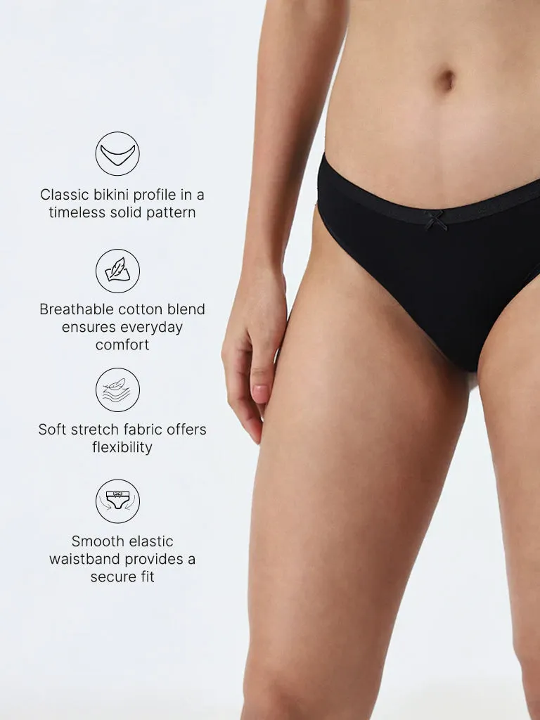 Wunderlove Light Taupe Cotton-Blend Briefs - Pack of 3
