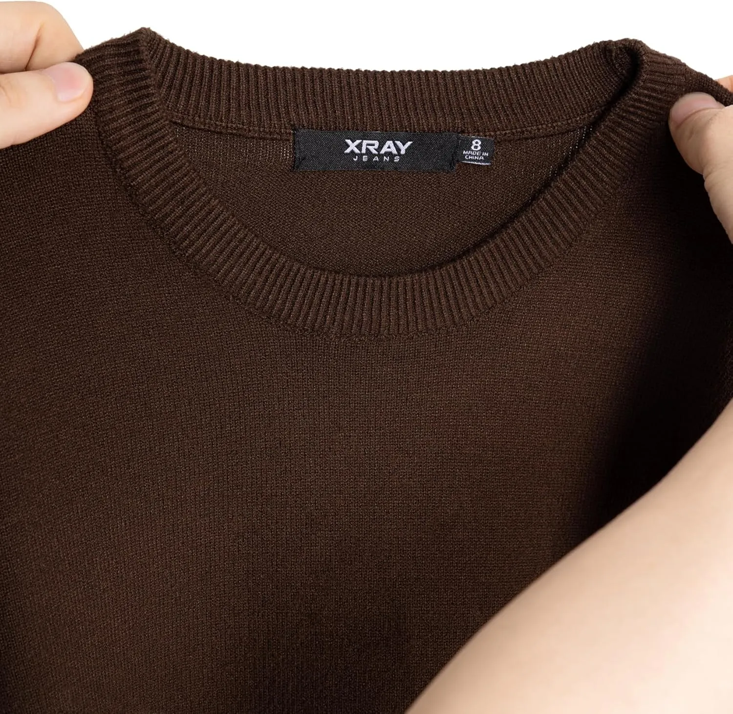 X RAY Boys Crewneck Sweater (XS - XXL), School Uniform Big Boys' & Little Kids Youth Crew Neck Long Sleeve Pullover