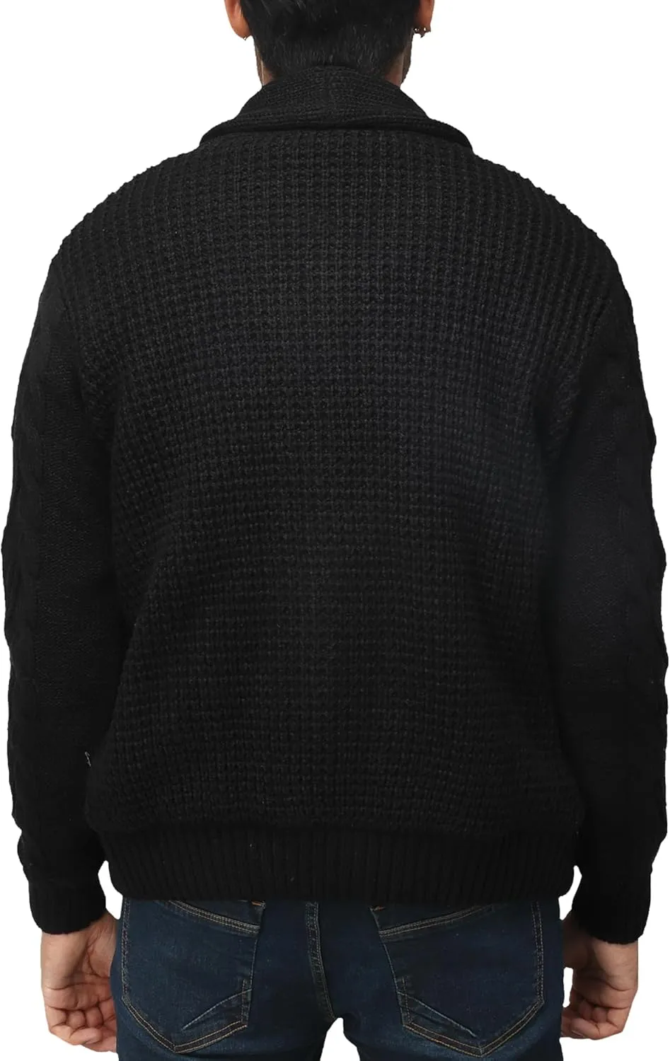 X RAY Mens Cardigan Sweater, Shawl Collar Cable Knit Button Down Cardigan Sweaters for Men Sweaters for Men Big and Tall