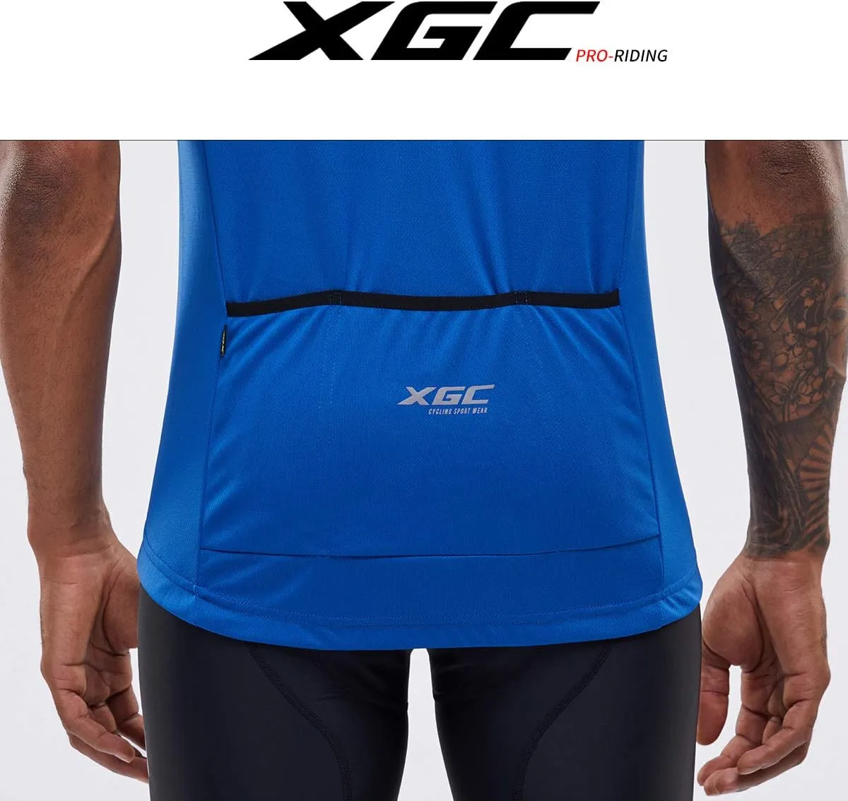 XGC Men's Short/Long Sleeve Cycling Jersey Bike Jerseys Cycle Biking Shirt with Quick Dry Breathable Fabric