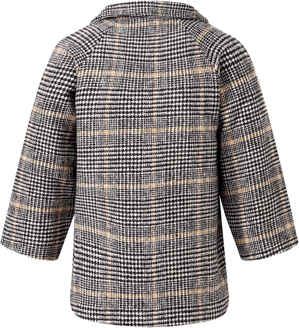 YiZYiF Boys Wool Coat Notched Collar Double Breasted Jacket Trench Coat