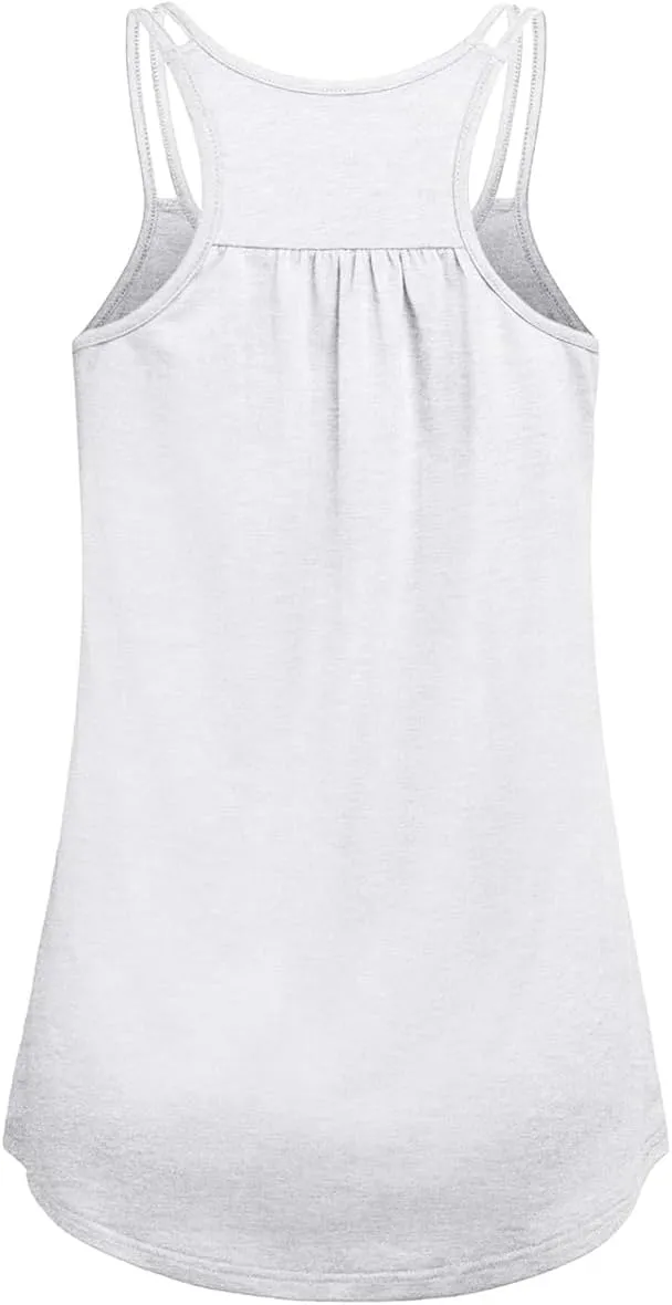 YOFIBARNT Yoga Tops for Women Loose fit Sleeveless Racerback Tank Tops Lightweight Double Spaghetti Strap Workout Camisole