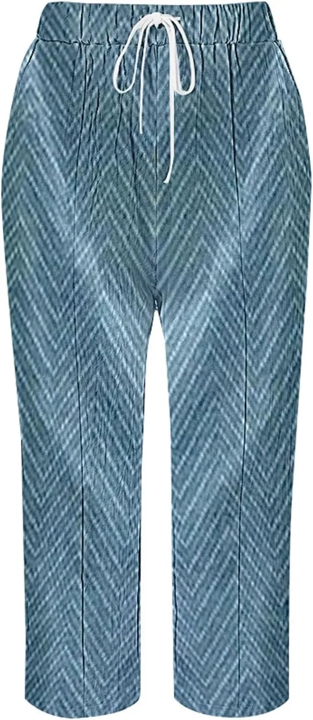 Yoga Pants with Pockets for Women Drawstring Pants Lightweight Elastic Waist Pants Leggings for Women Tummy Control