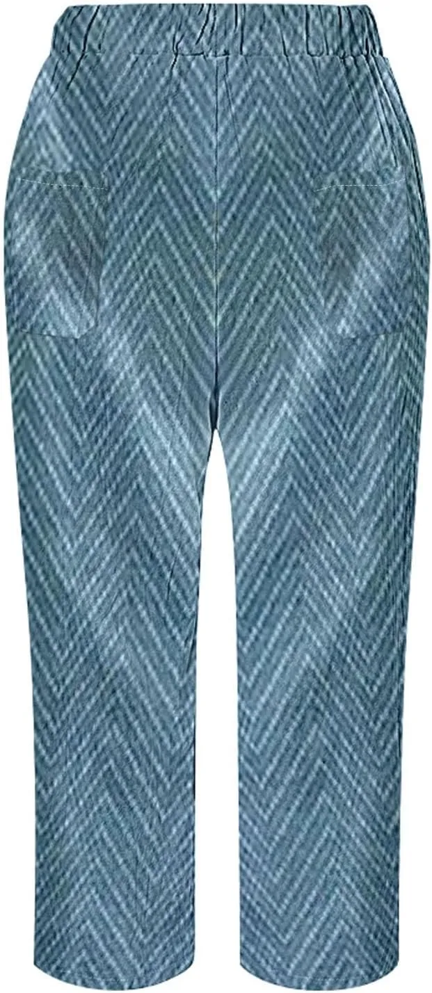 Yoga Pants with Pockets for Women Drawstring Pants Lightweight Elastic Waist Pants Leggings for Women Tummy Control