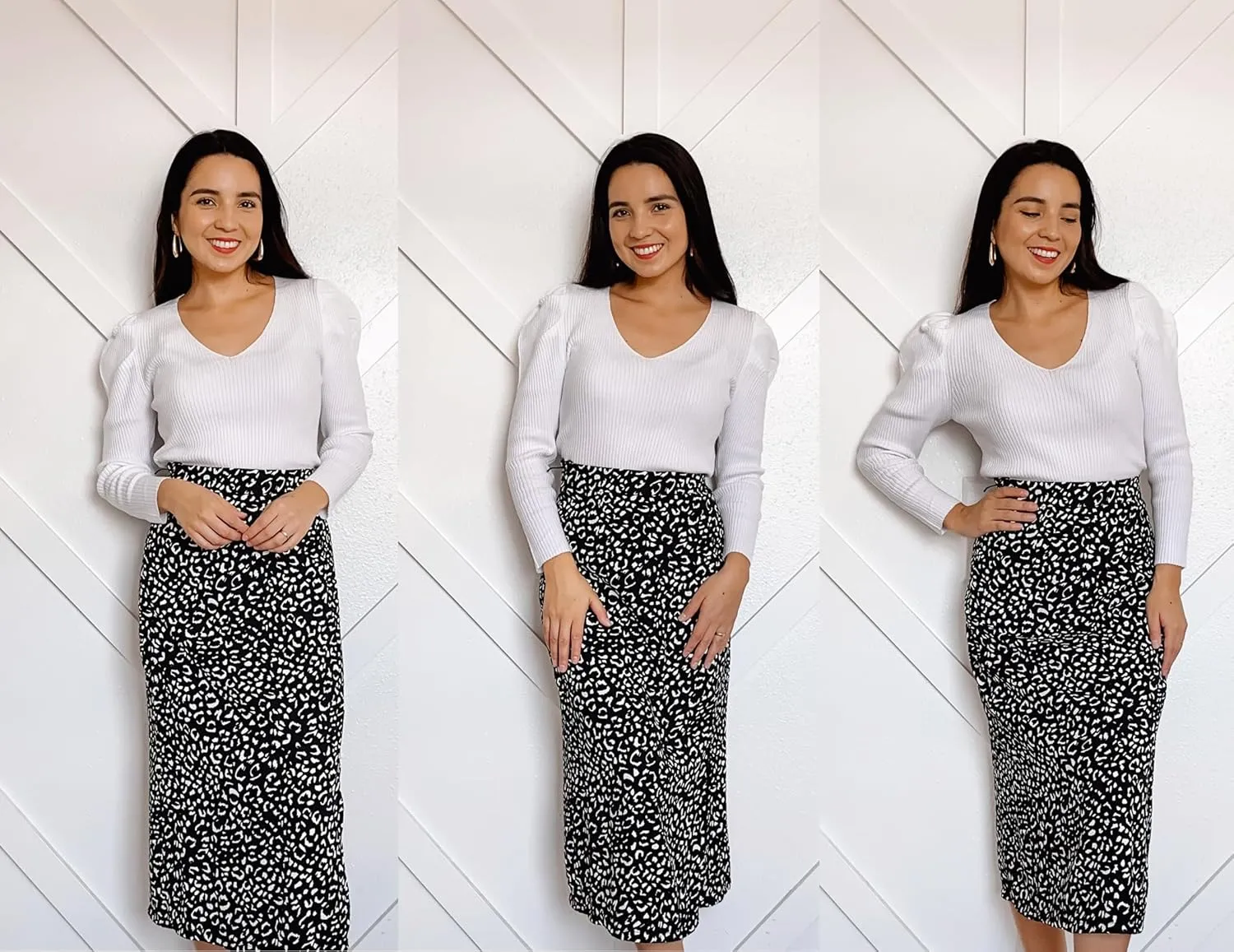 Zeagoo Fall Sweaters for Women 2024 Casual Long Sleeve Shirts V Neck Pullover Puff Slim Fit Tops