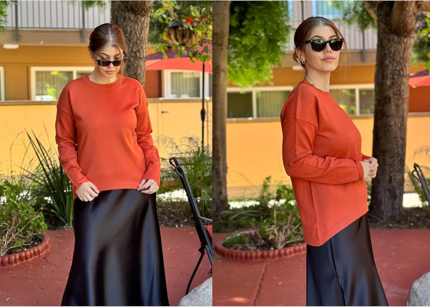 Zeagoo Sweaters for Women Fall Outfits Trendy 2024 Long Sleeve Crew Neck Knit Pullover Sweater Tops