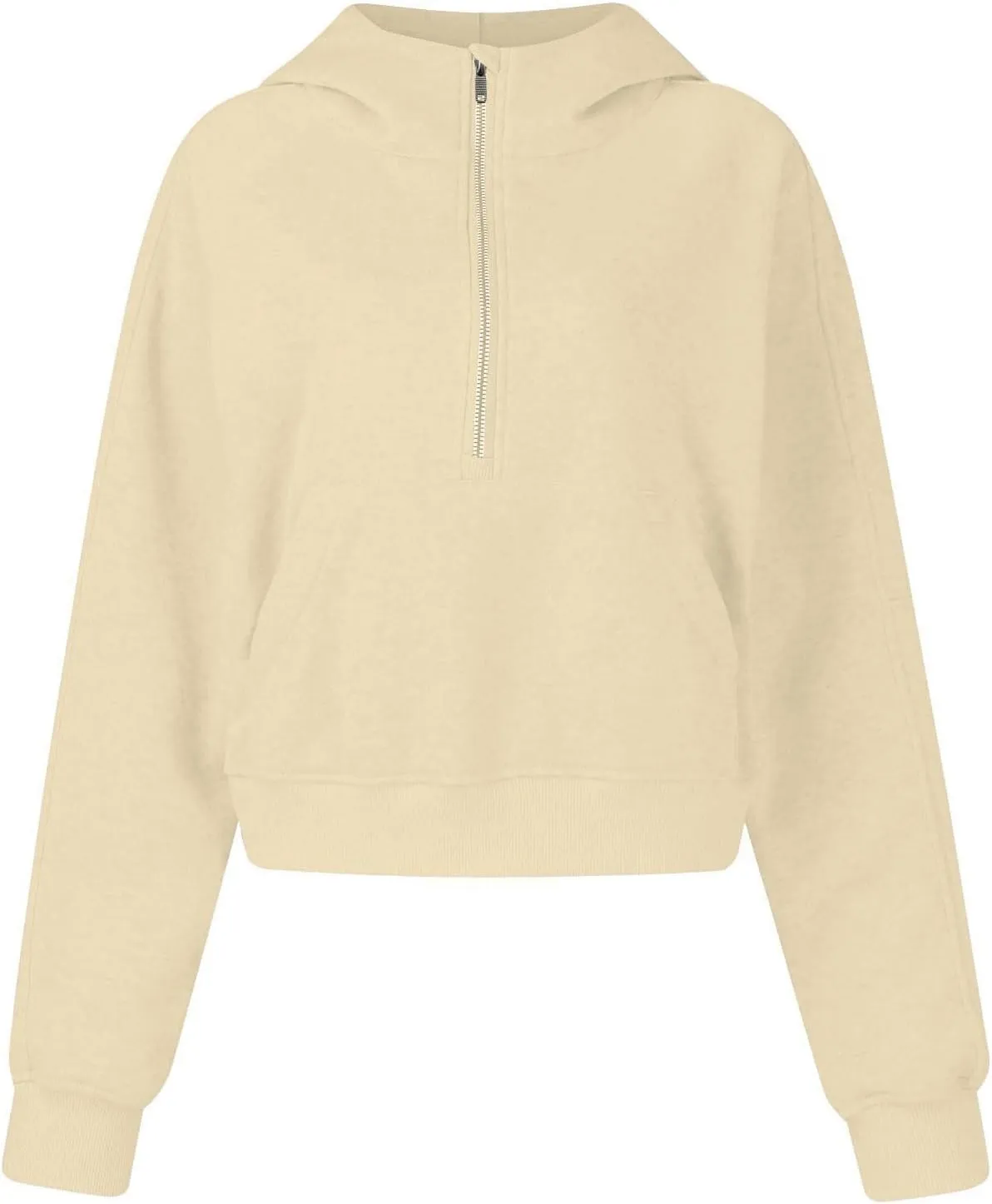 Zip Up Hoodie Women,2024 Fall Thumb Hole Half Zip Sweatshirts Fleece Jackets Tops Oversized Pullover With Pockets