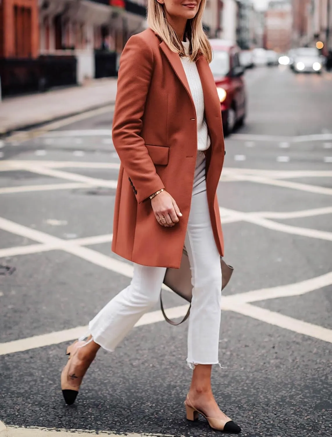 Zwurew Women's Notched Lapel Collar Single Breasted Pea Coats Winter Wool Blend Overcoat Long Jackets
